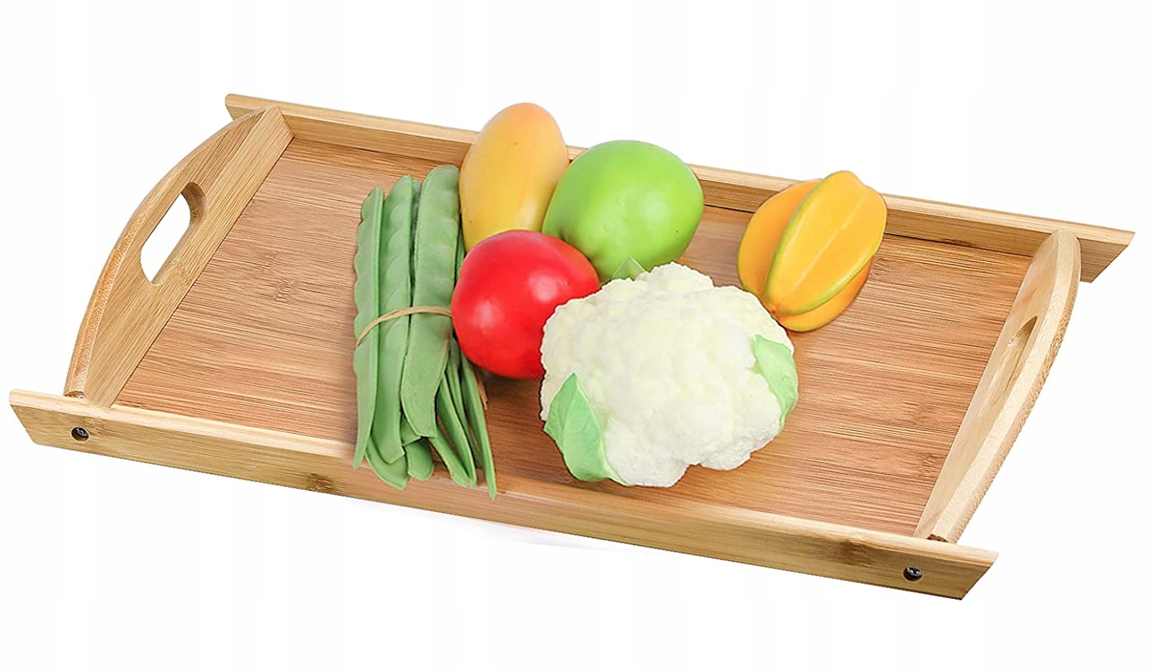 

Taca Z Drewna Bambusowego Z Uchwytami 45x30CM