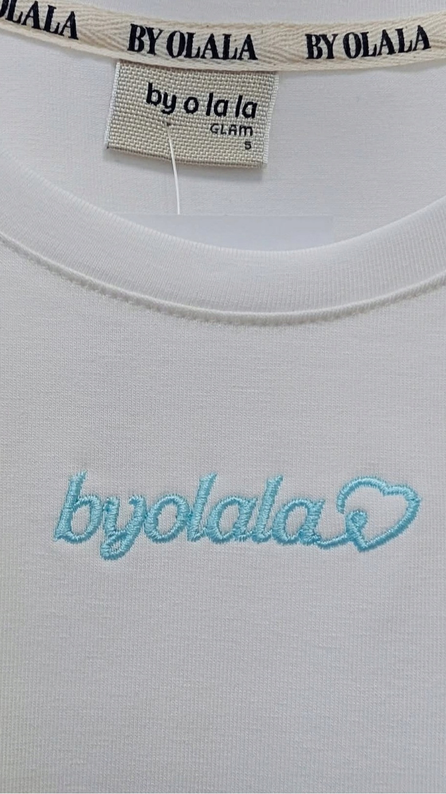 Tričko Heart By o la la...! M Světle Modrá