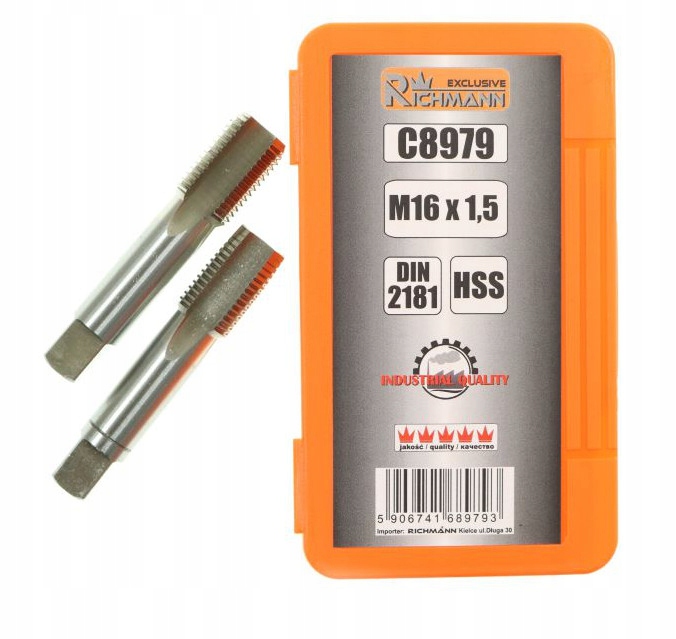 

Gwintowniki Drobnozwojowe M16x1,5 Hssg C8979