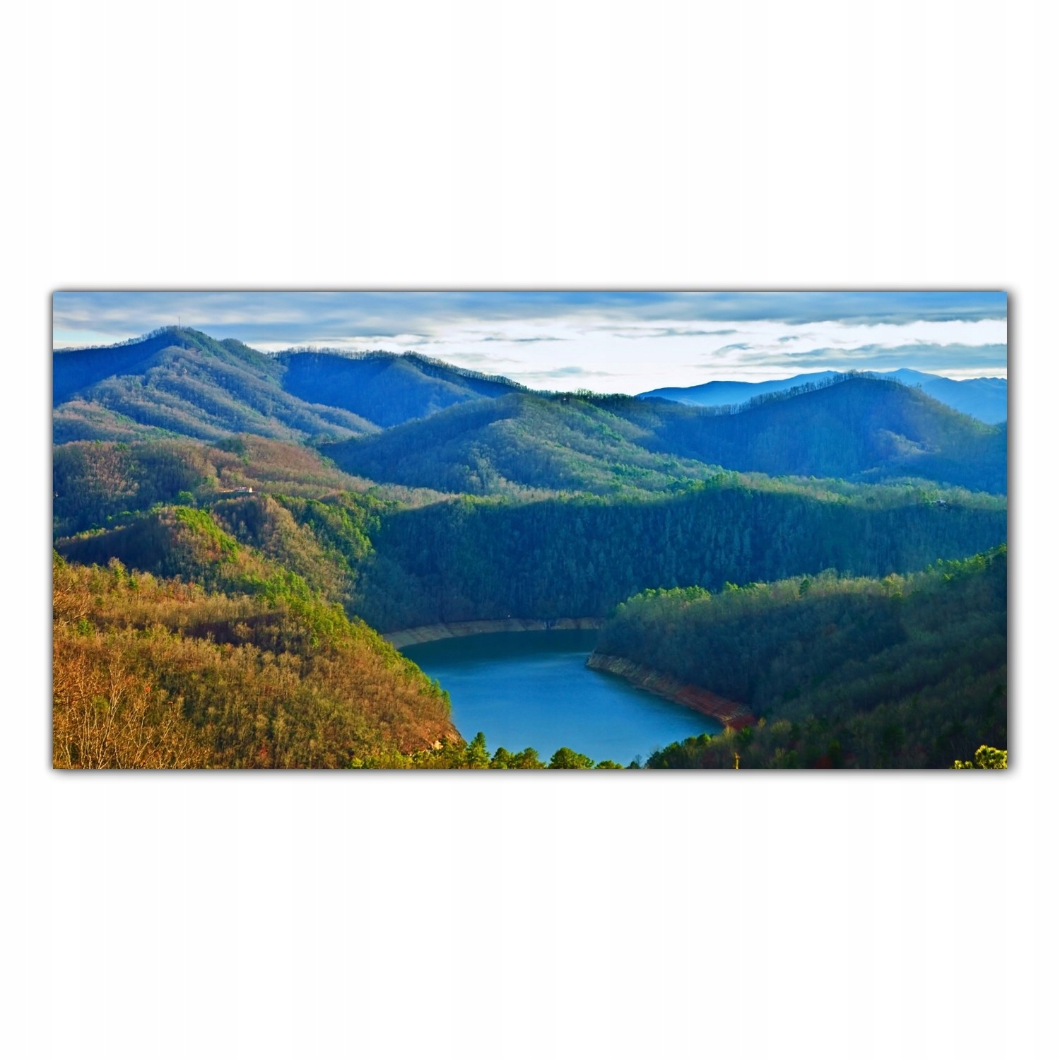 Jezero Hory Natura 100x50 Panel tvrzené sklo