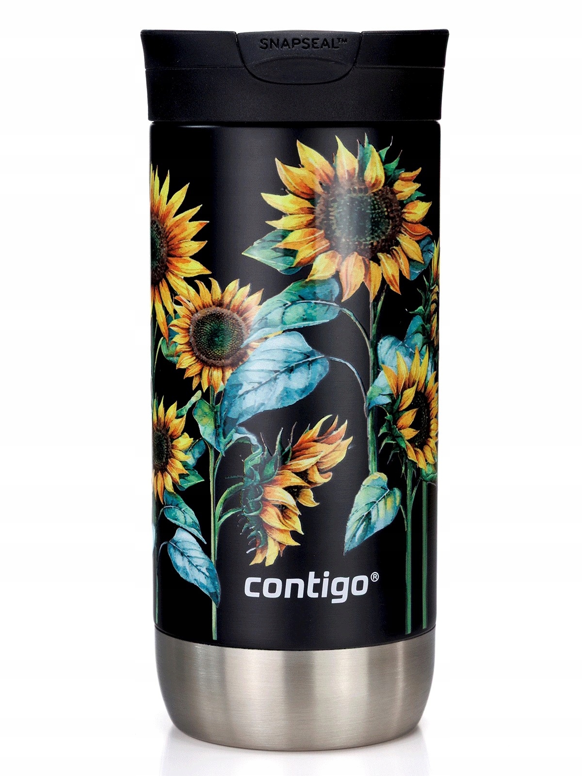 Kubek termiczny na kawę Contigo Huron 2.0 470ml Słoneczniki Czarny