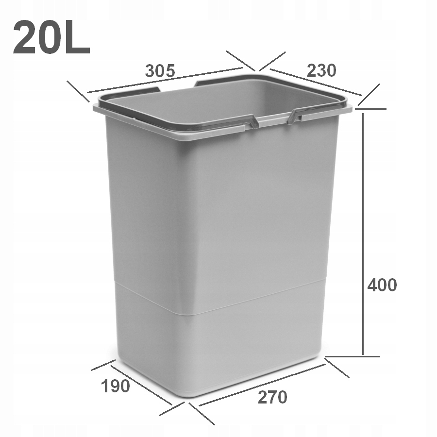 POJEMNIK DO SEGREGACJI ŚMIECI KOSZ NA ODPADY 20L Rodzaj kosz