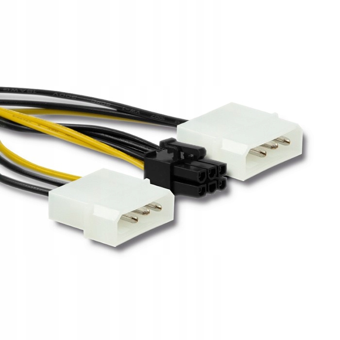 

Qoltec Adapter 2x Molex żeński/PCI-E 6pin męski