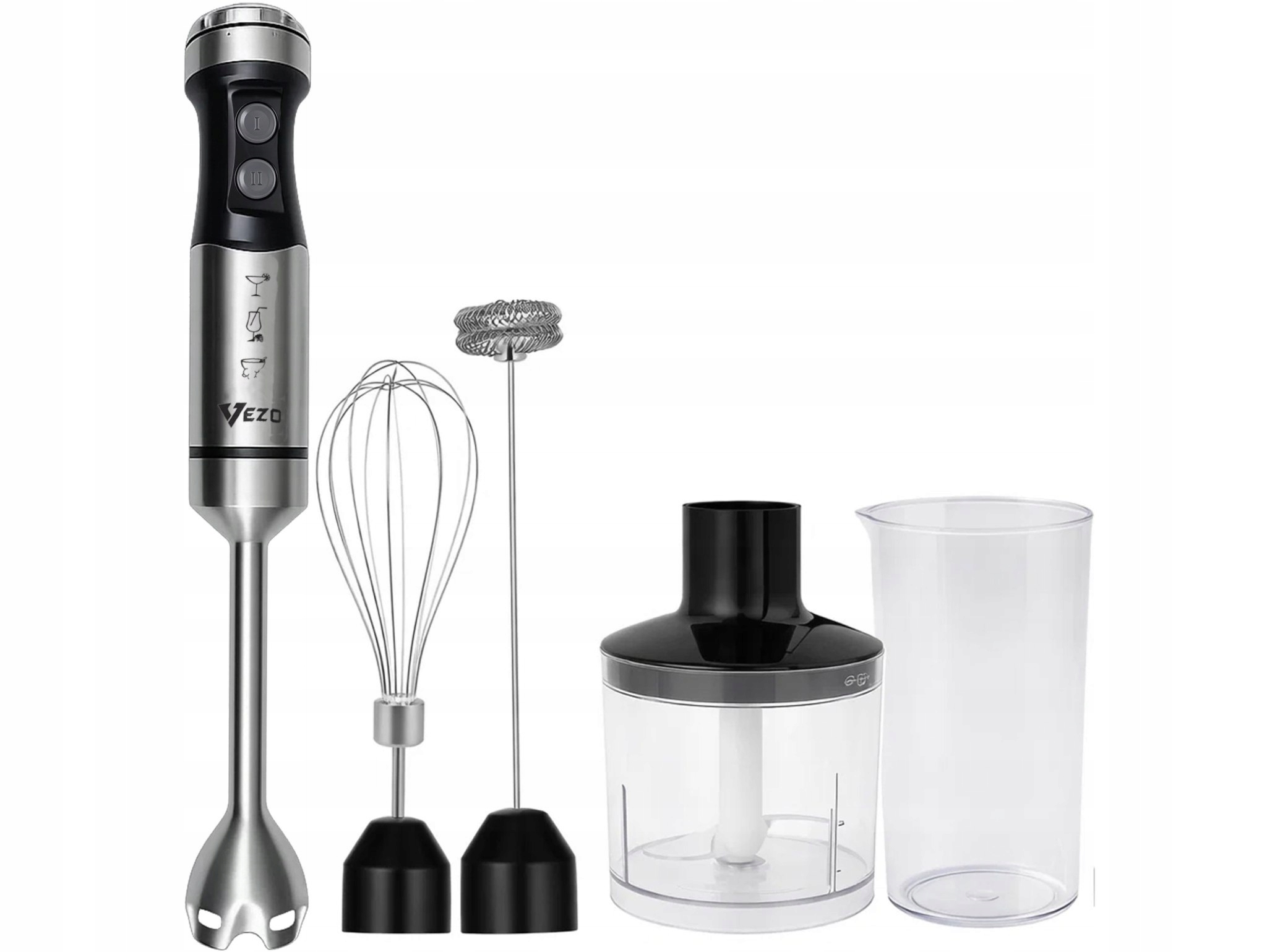 Vezo tyčový mixér multifunkční mixér 1000W drtič sada 5v1