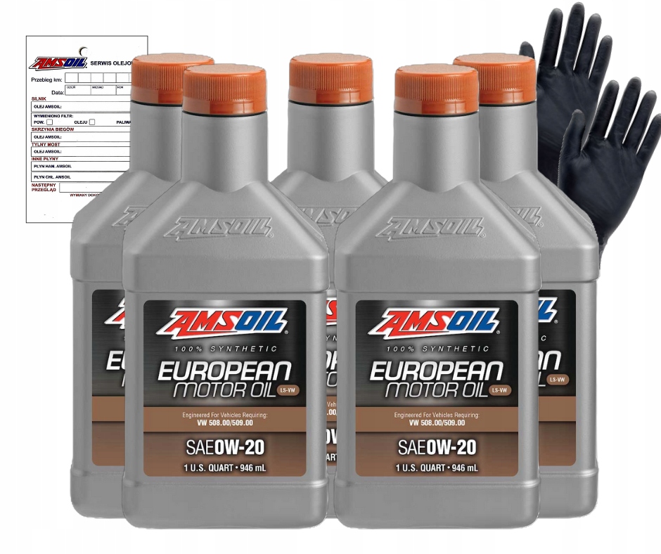 Motorový olej Amsoil European Motor Oil 0W20 Ls-vw 0,946 l, sada 5 ks
