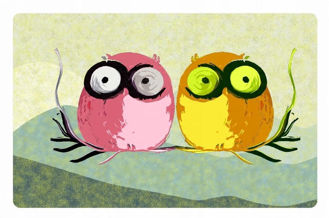 

Magnes na lodówkę kolorowe sowy sowa sówki owl