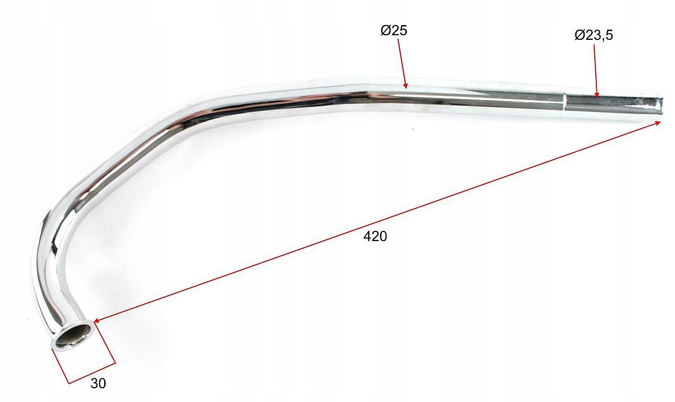 Kolanko wydechu Romet Ogar 205 Kadet CHROM Polskie EAN (GTIN) 5905699626003