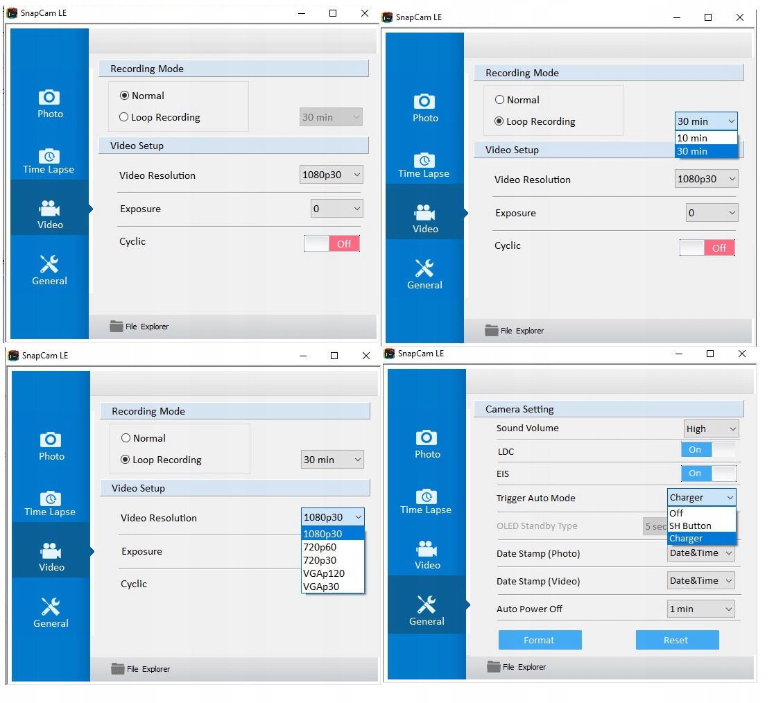 MINI KAMERA NASOBNA SPORTOWA SAMOCHODOWA ROWEROWA Rozdzielczość 2 Mpx
