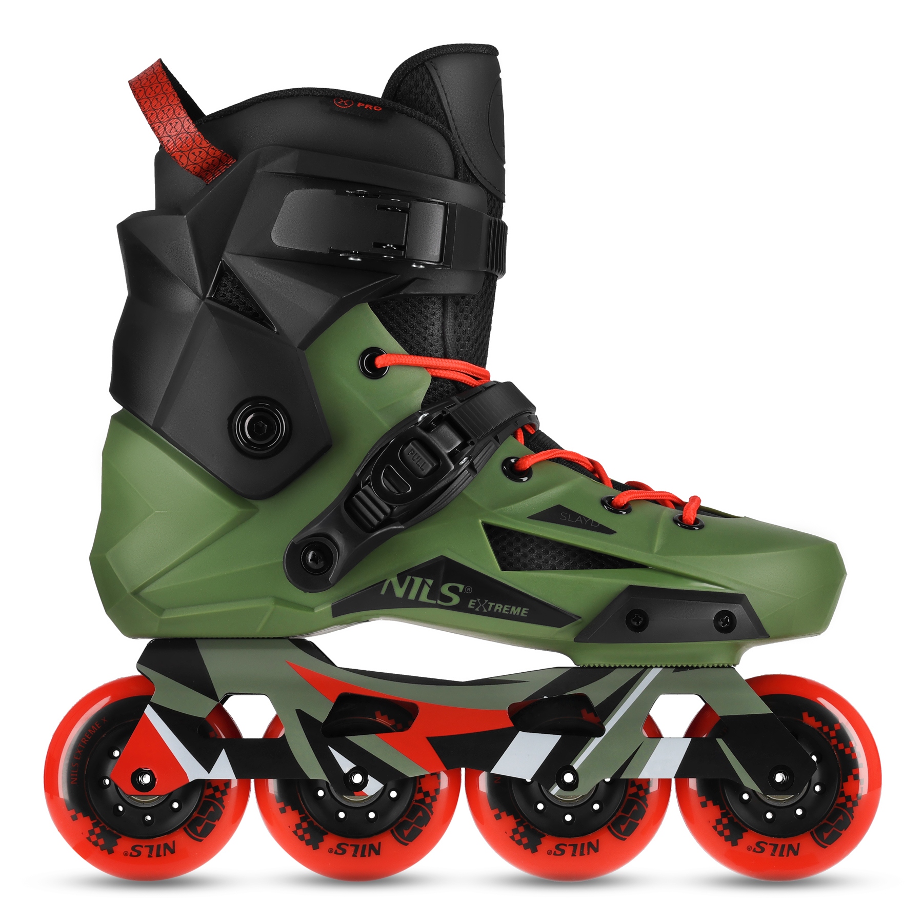 Kolečkové Brusle ze zeleného kaučuku 85A ABEC-9 Carbon 39 Nils Extreme
