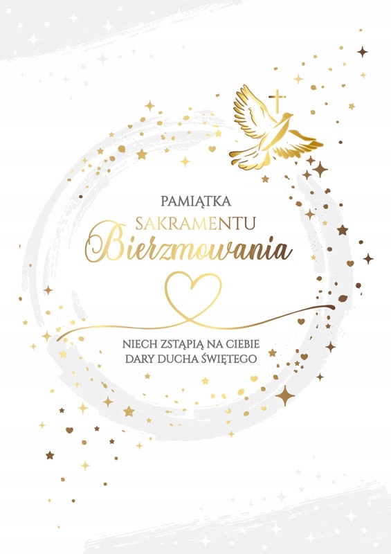 

Cudowna Kartka, Śliczna Pamiątka na Bierzmowanie
