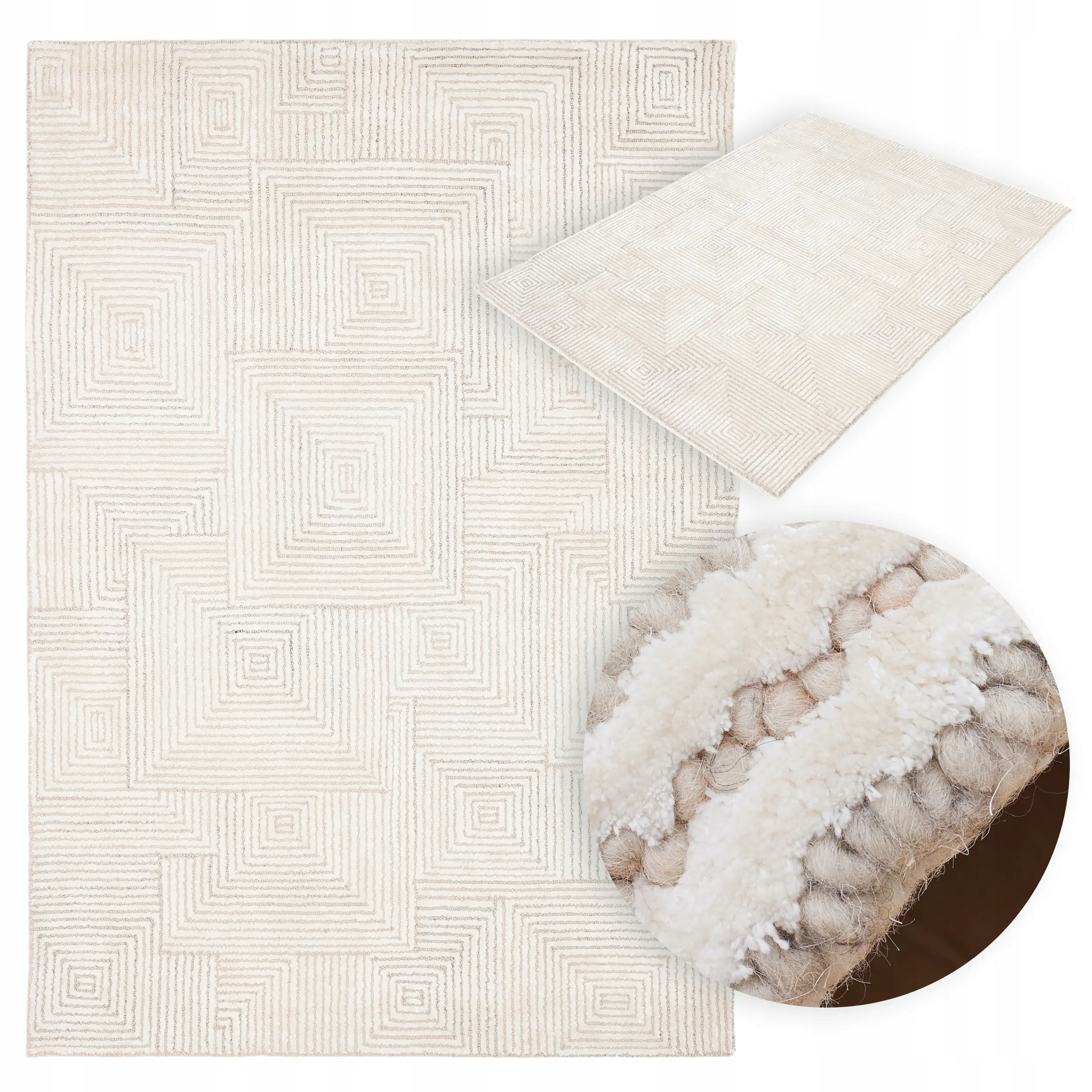 Dywan Barcelona Naturals do salonu kremowy indyjski 90 x 150 Arte