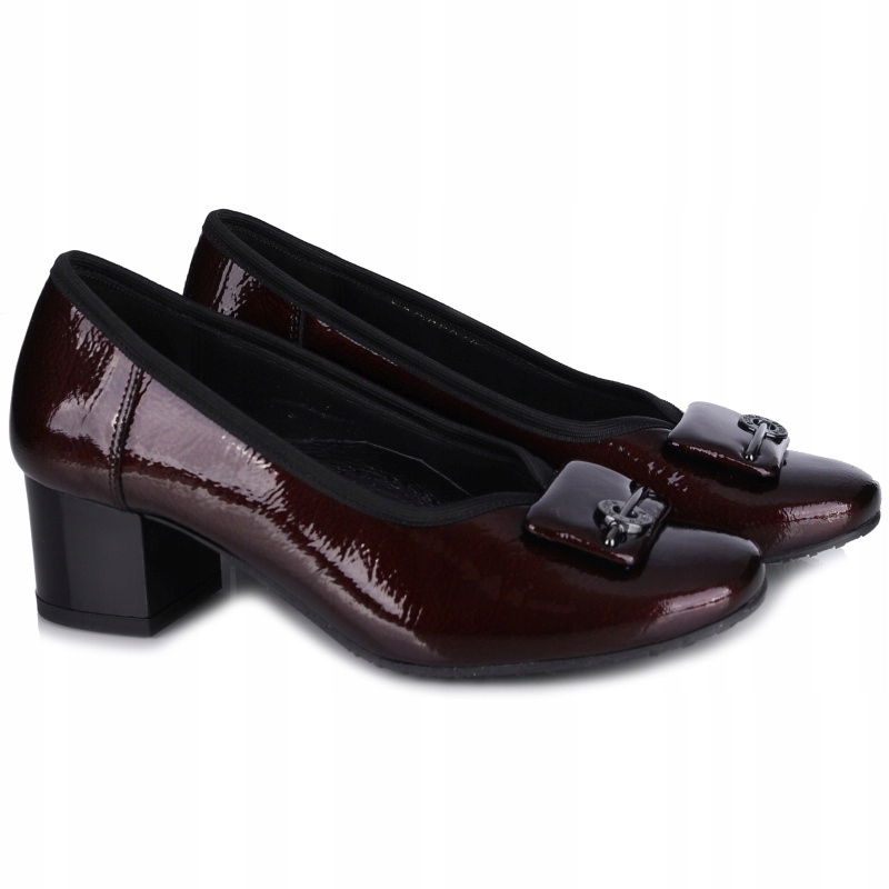 Dámské lodičky Aspena KX-2895/SZ4533 L139 polské vínové Kožené VEL..38