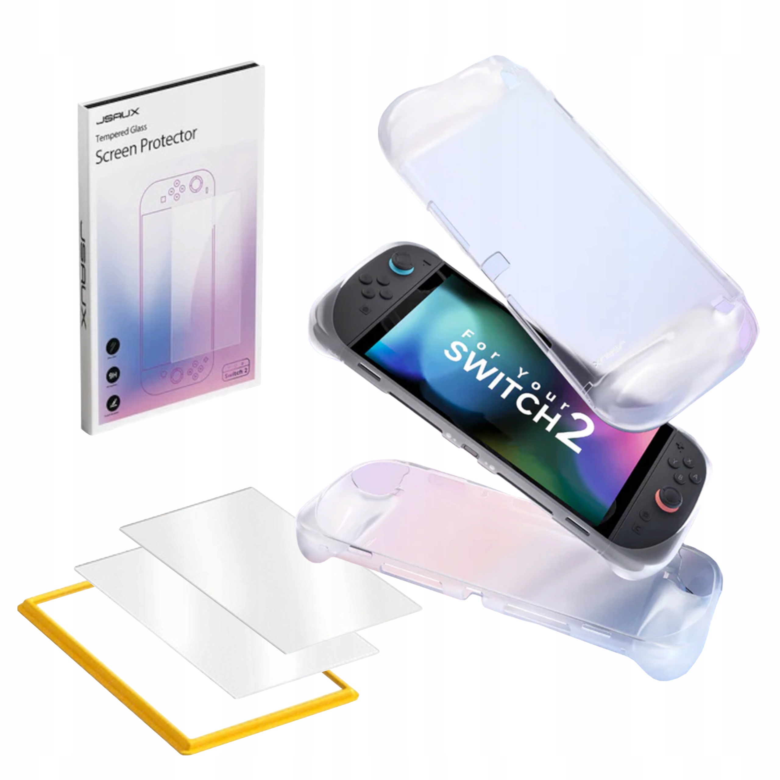 Szkło ochronne matowe + Etui Ochronne Transparentne do Nintendo Switch 2