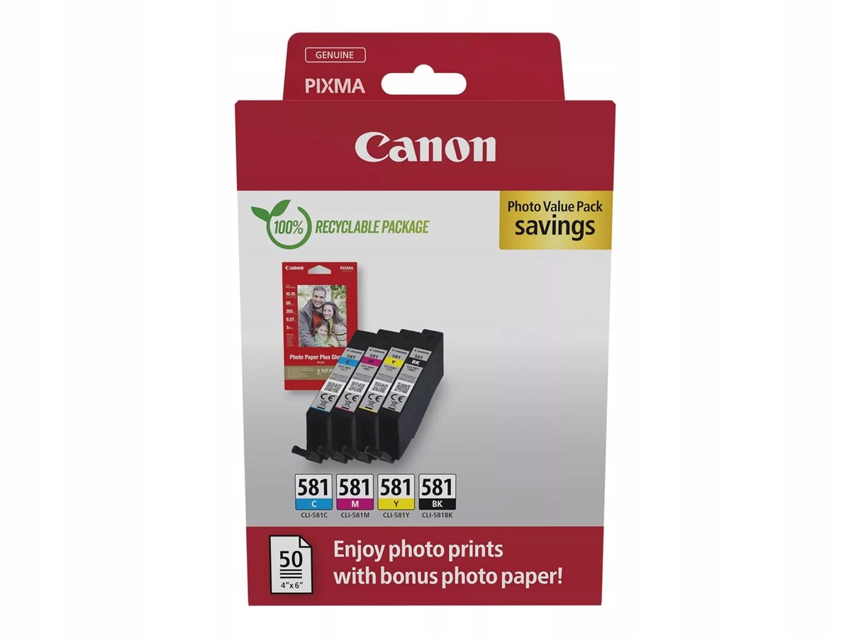 Atrament Canon CLI-581 2106C006 sada