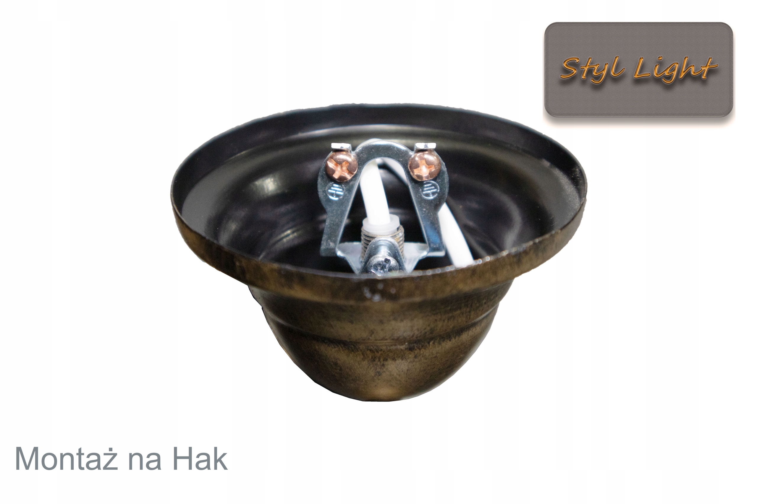 Żyrandol 3 Duży Liść III Rdza Klosz Alabaster Marka inna