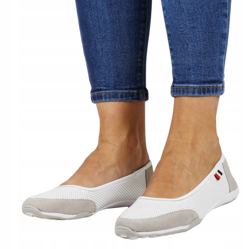 Šedé Nazouvací Baleríny Lehké Na Léto Procházky Kůže Ploché Bestseler Hot