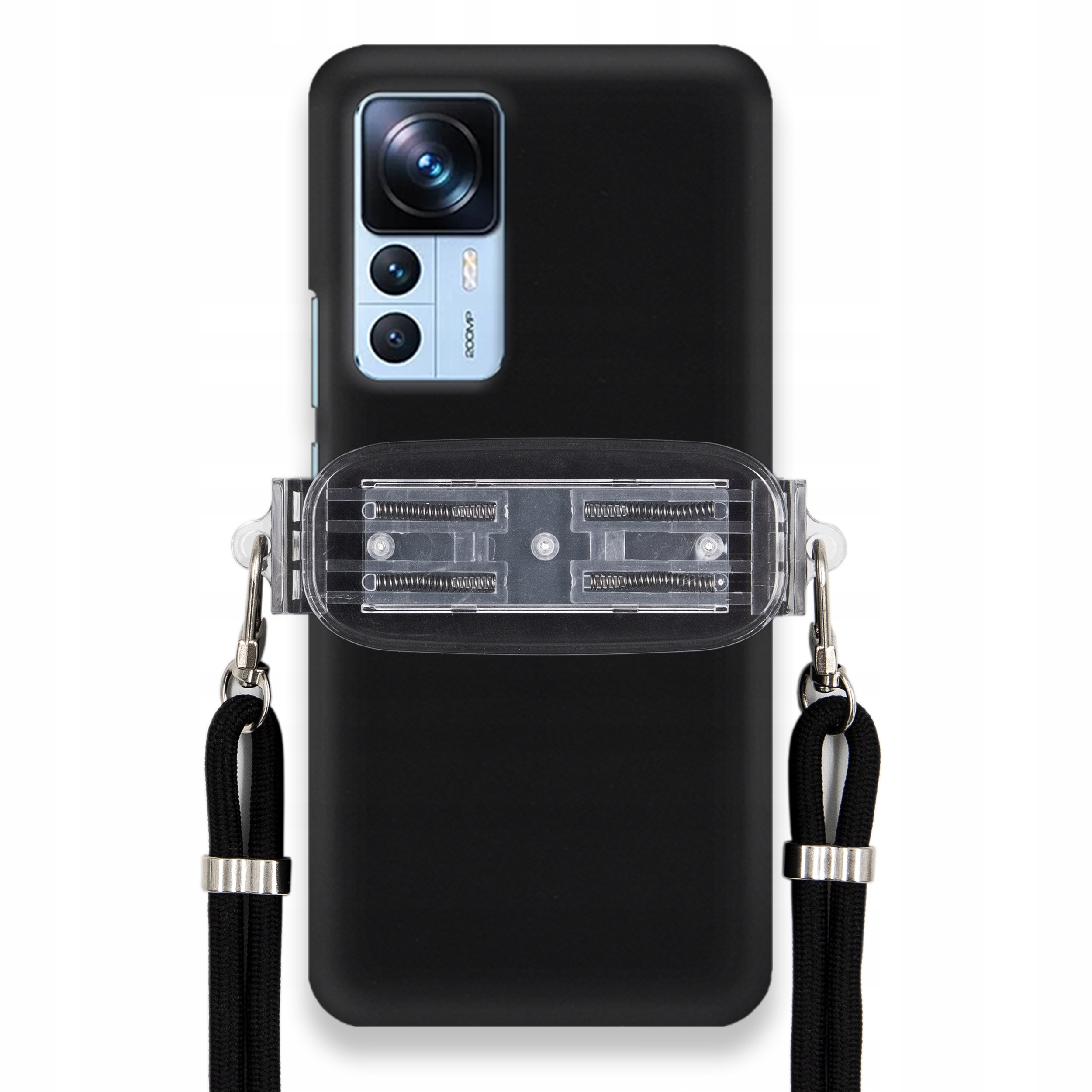 Pouzdro Pro Xiaomi 12T Smooth Case Ochranný Univerzální Držák Černá Šňůrka