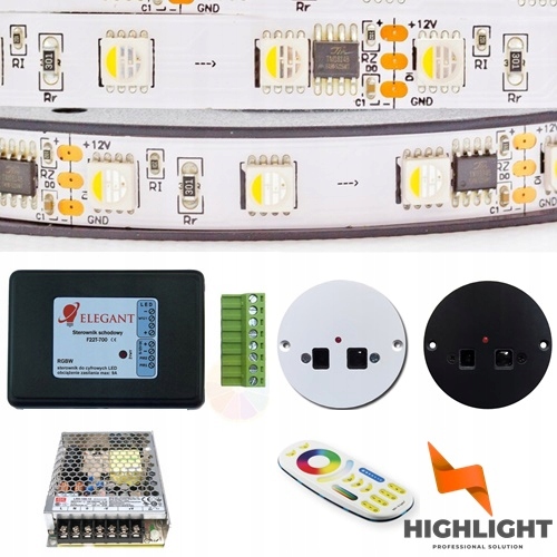 5 m sada schodiskového ovládača Led pásik Rgbw 12V