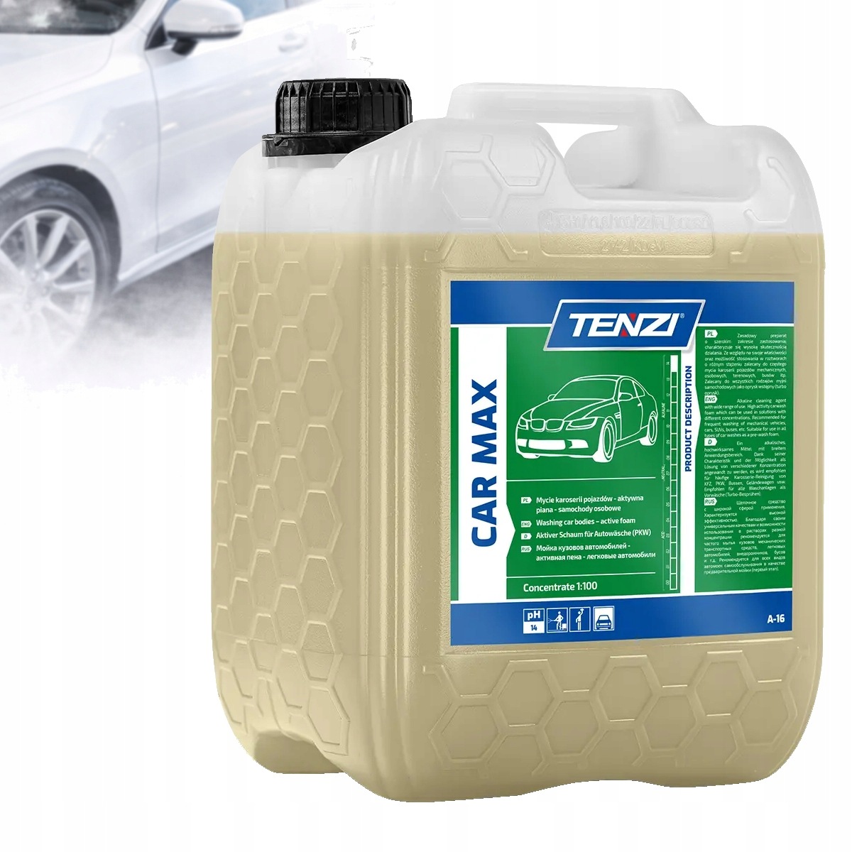 Płyn gęsta aktywna piana do mycia samochodów Tenzi Car Max koncentrat 5L