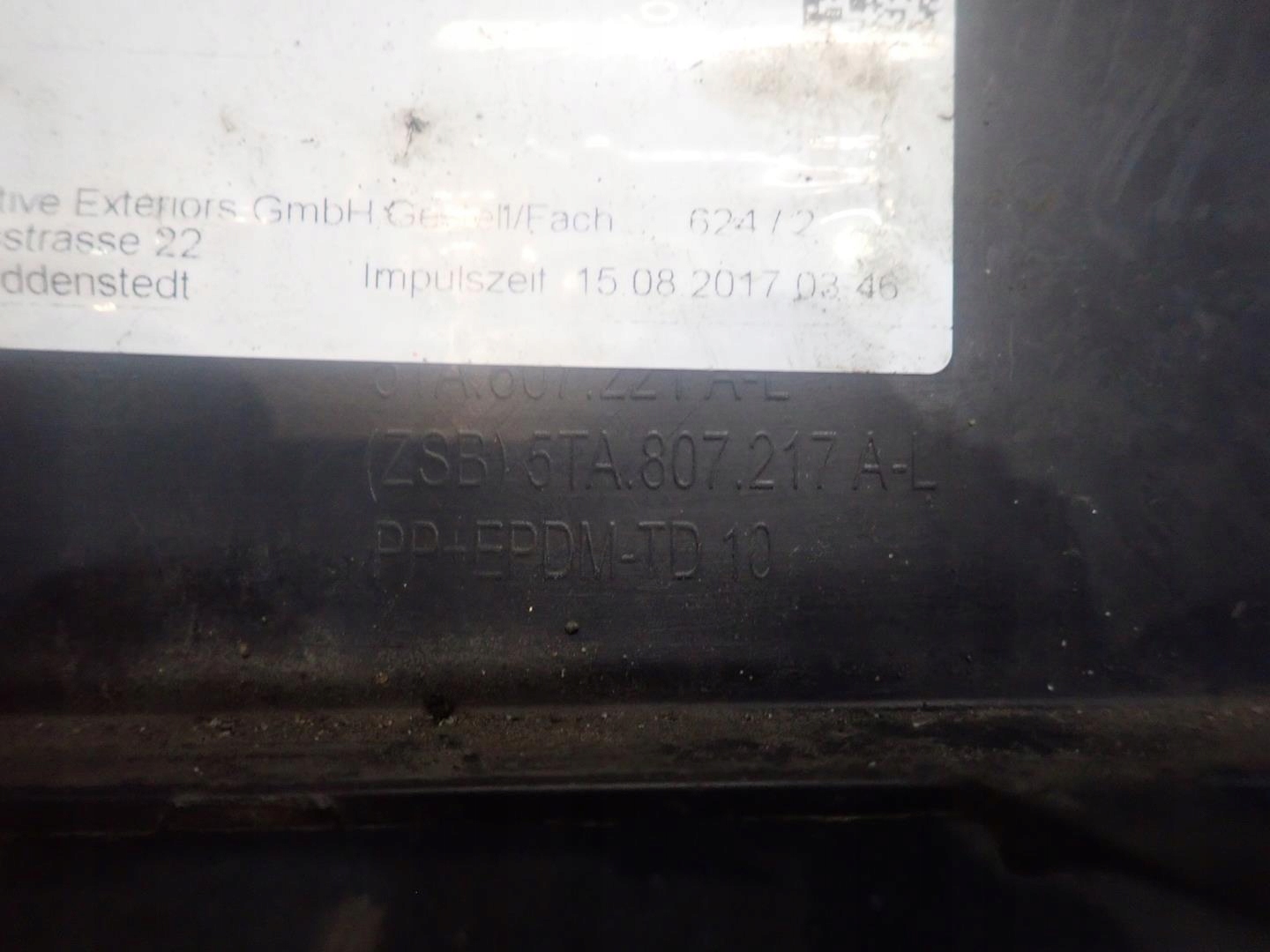 STOSSSTANGE VORNE VORNE VW TOURAN 2015- 5TA807221A