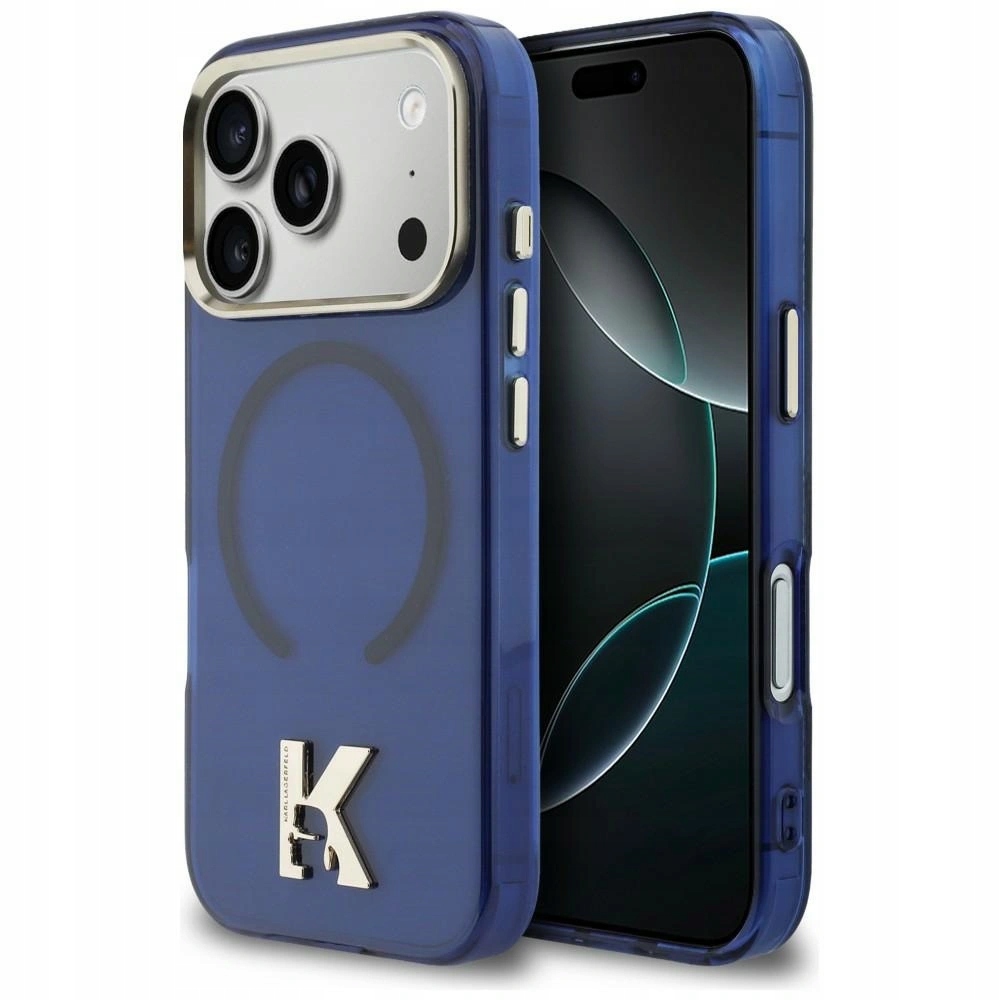 Pouzdro Karl Lagerfeld IML K Head Logo MagSafe pro iPhone 17 Pro Max modré