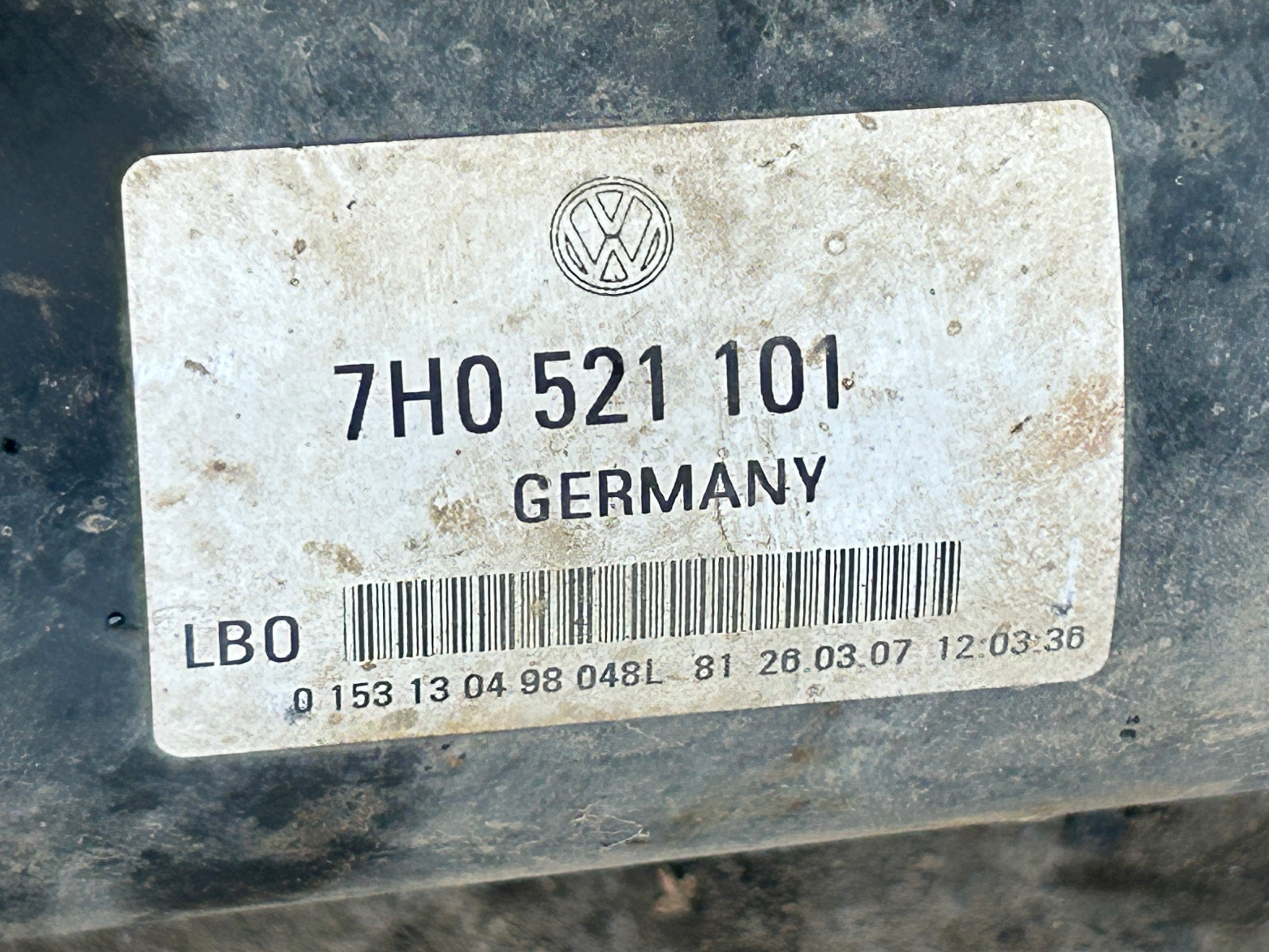 VW T5 2,5 TDI SYNCRO 4X4 cardan 7H0521102A