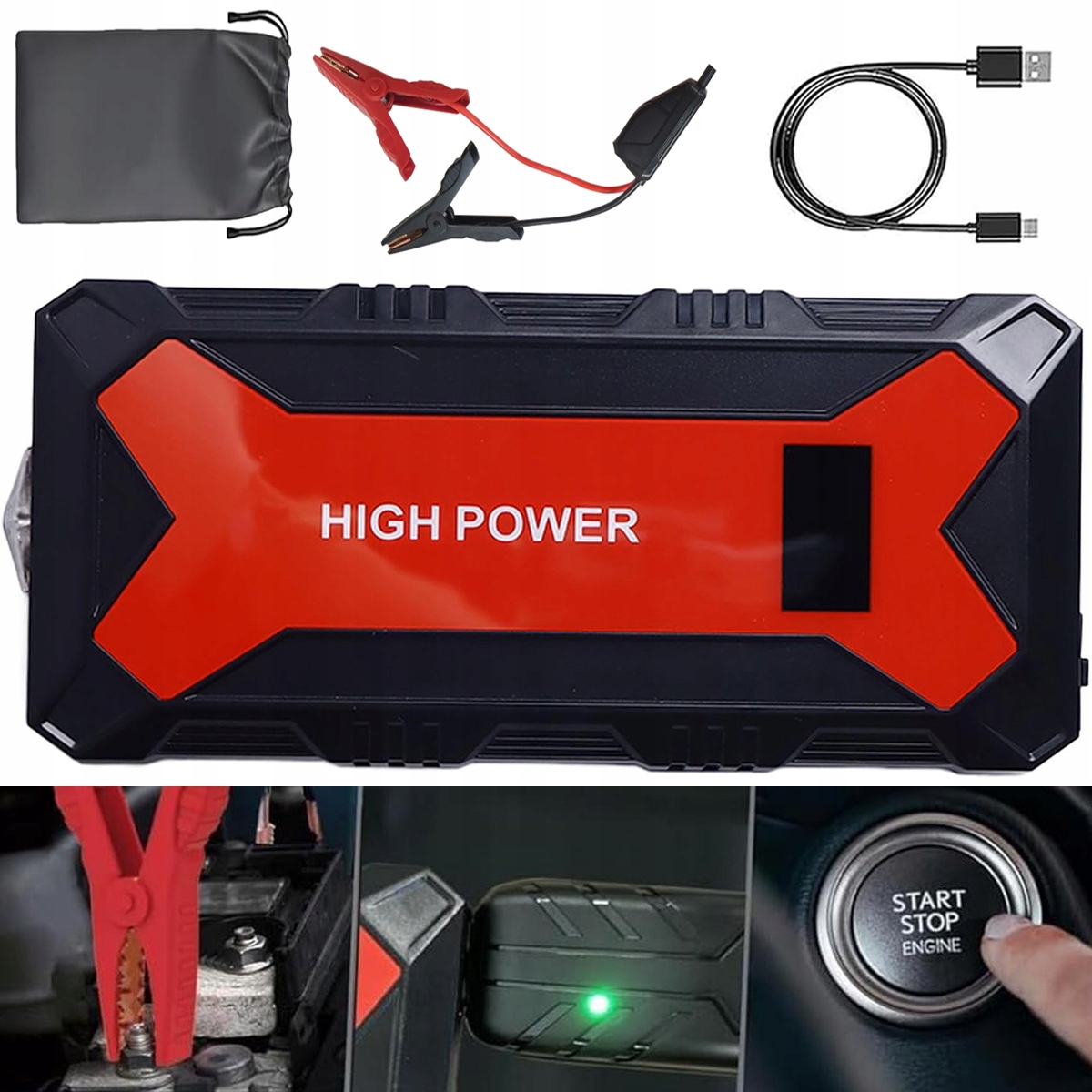 JUMP STARTER BOOSTER POWERBANK LATARKA LED 4000A