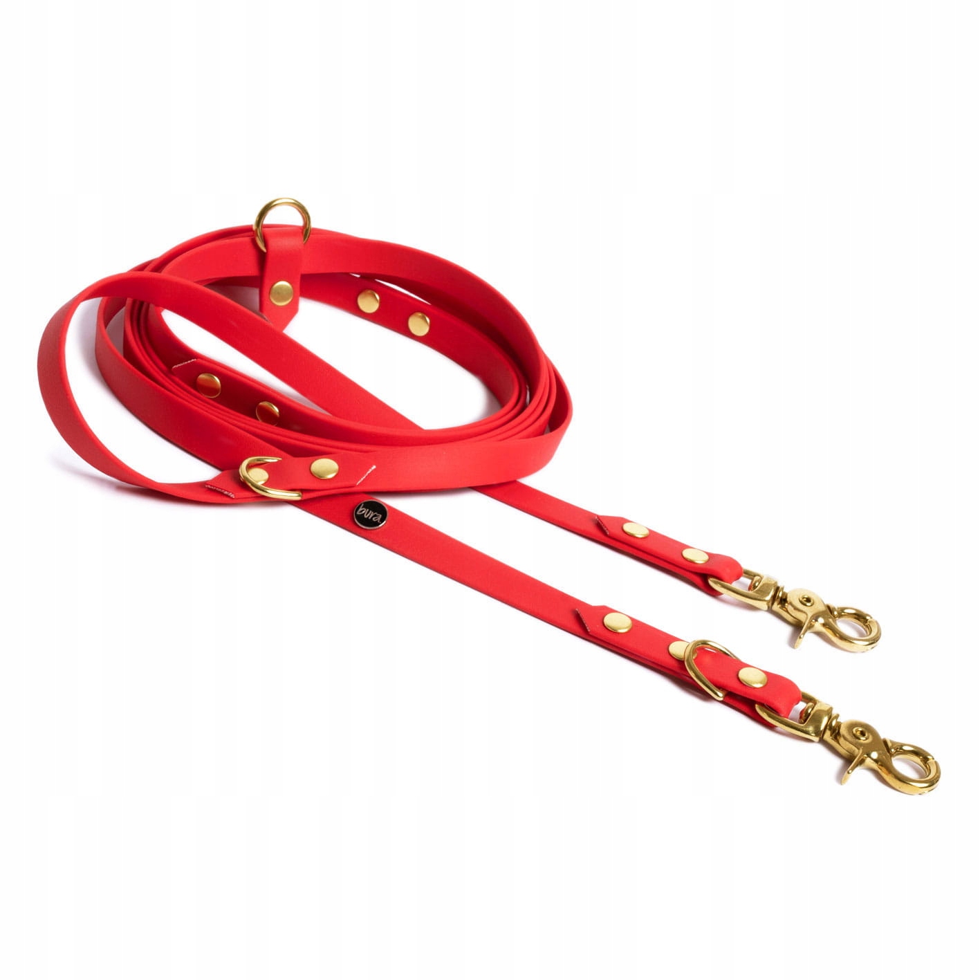 Vodítko přepínací Bura BioThane 3m/19mm Červená M-L voděodolná