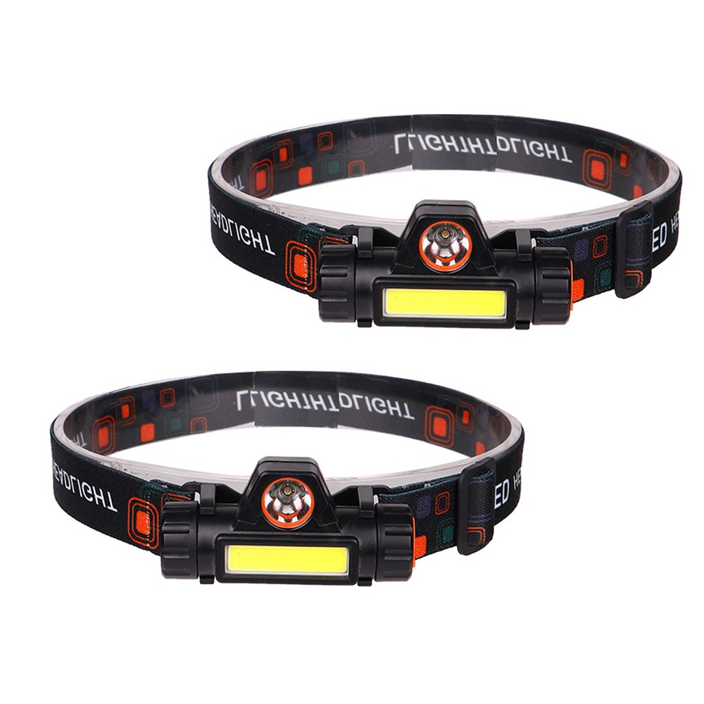 2X Latarka Czołowa Czołówka Lampka Led Reflektor Z Magnesem I Akumulatorem