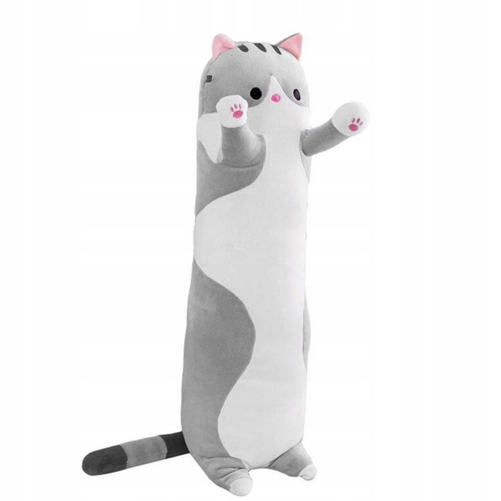 MASKOTKA KOT DŁUGI MIĘKKI PLUSZAK KOTEK WALEC CAT