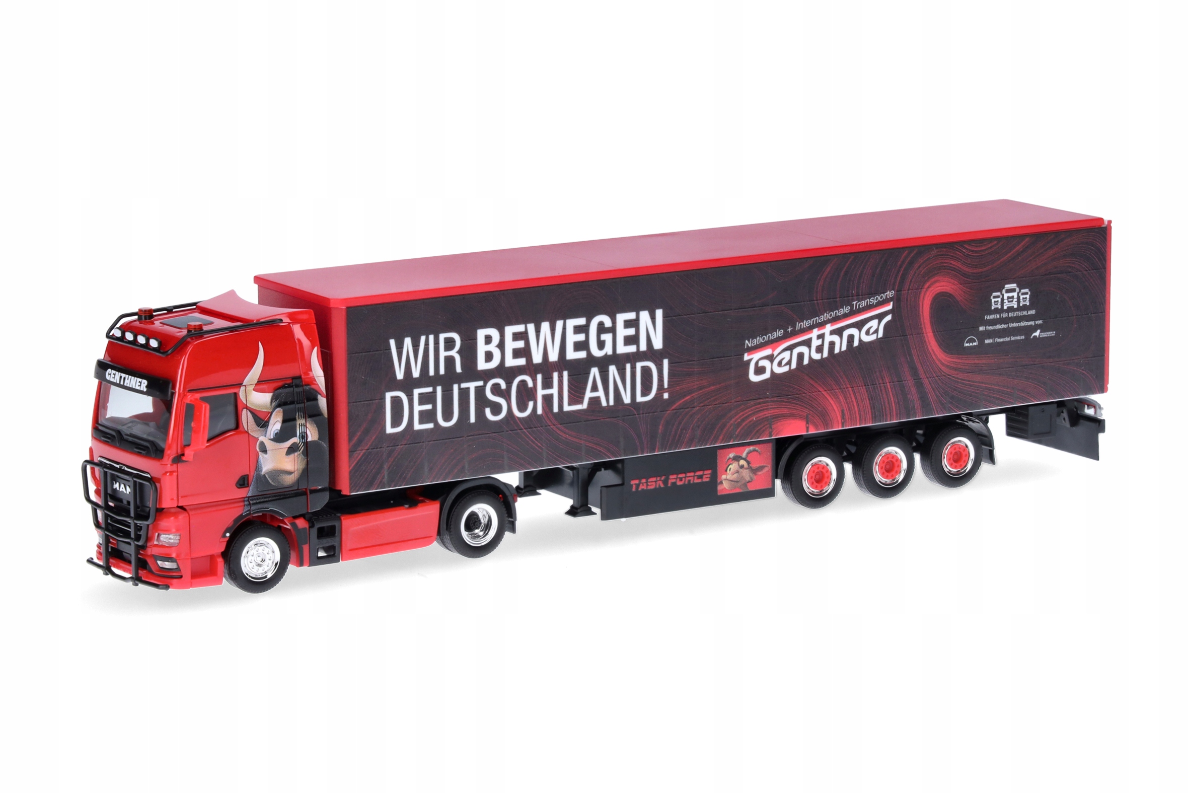 Herpa 318075 Man Tgx Gx Genthner/Wir bewegen Deutschland