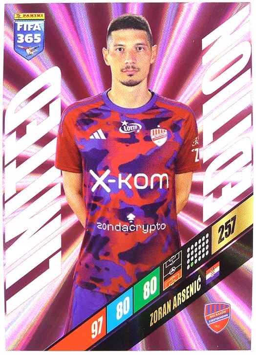 Zoran Aresnic karta Limited Fifa 365 2024 Raków Częstochowa