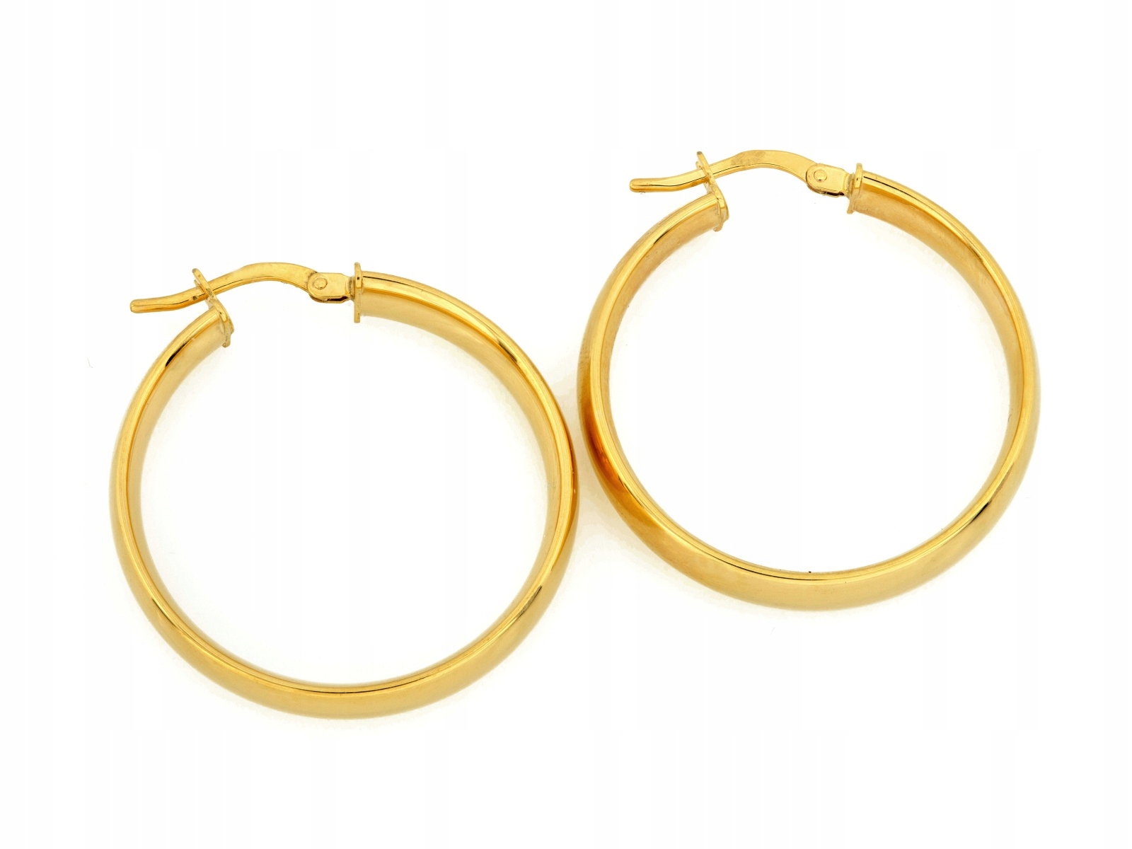 Náušnice Ze Zlata 585 velké, široké, efektní kolečka 31 mm pro ni