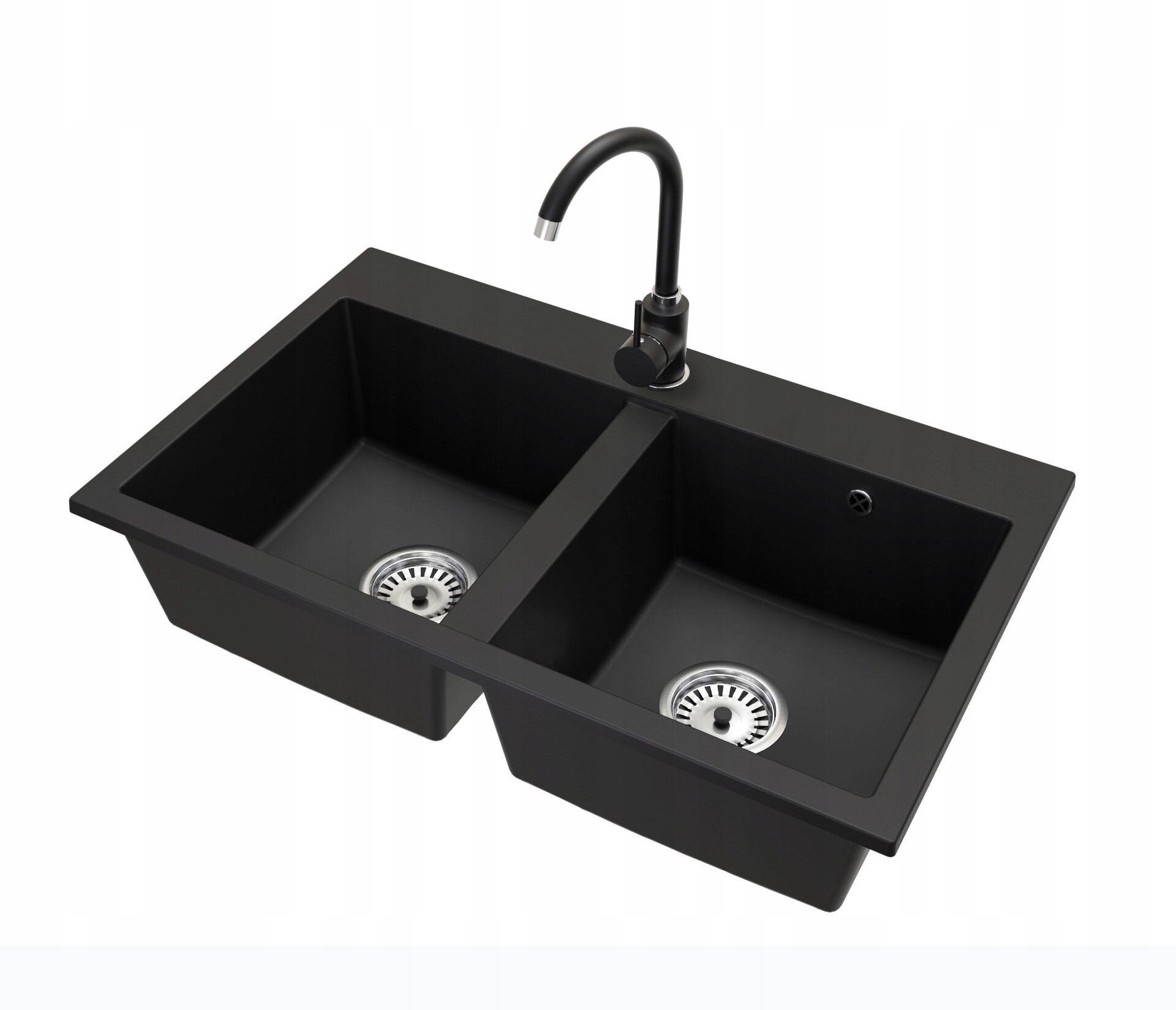 Kuchyňský dřez Granitový Dvoukomorový Exclusive 20 Baterie Sifon