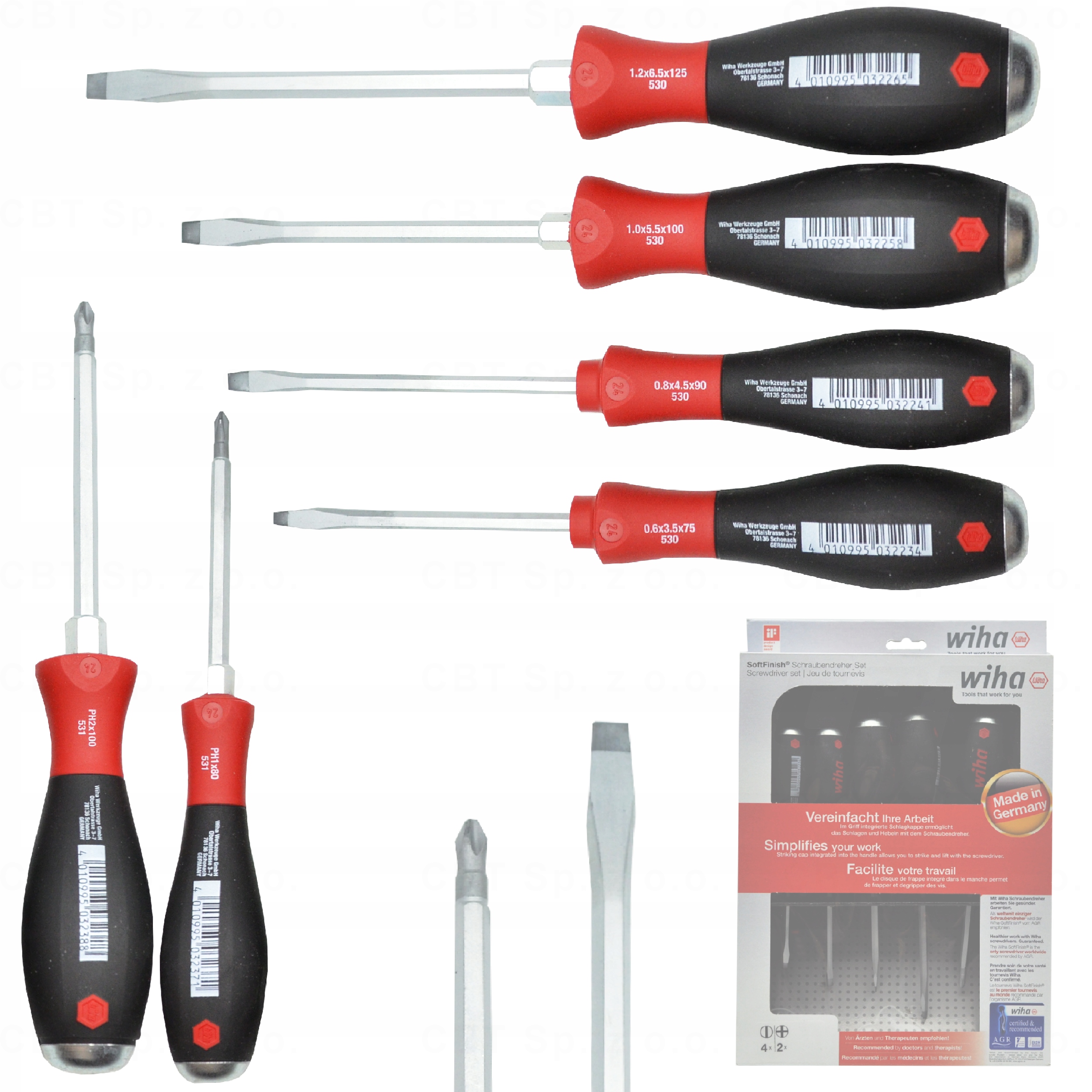 Śrubokręty Wkrętaki Do Podbijania Komplet 6 Sztuk Philips Płaski Ph Sl
