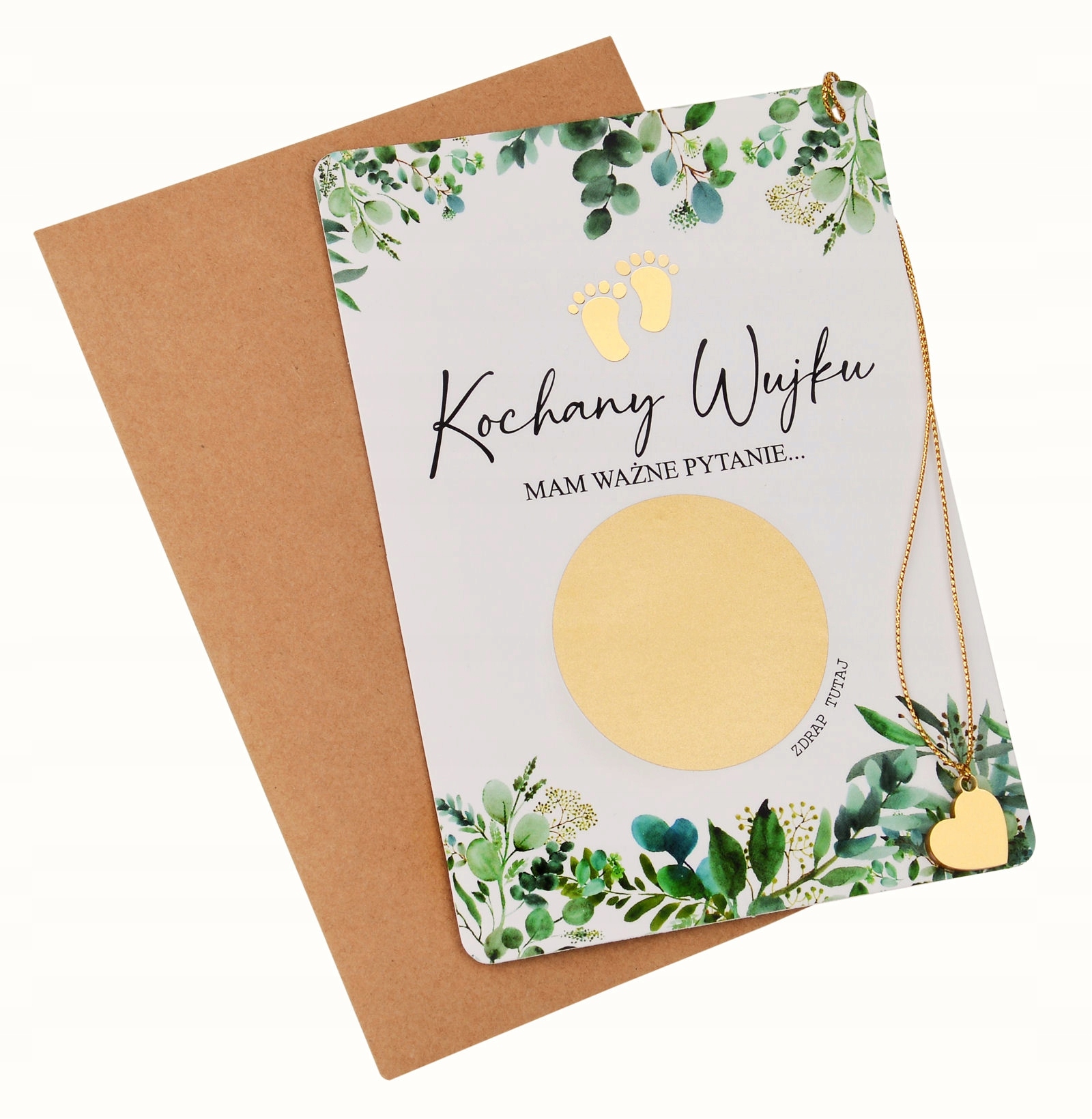 CZY ZOSTANIESZ OJCEM CHRZESTNYM kartka ZDRAPKA