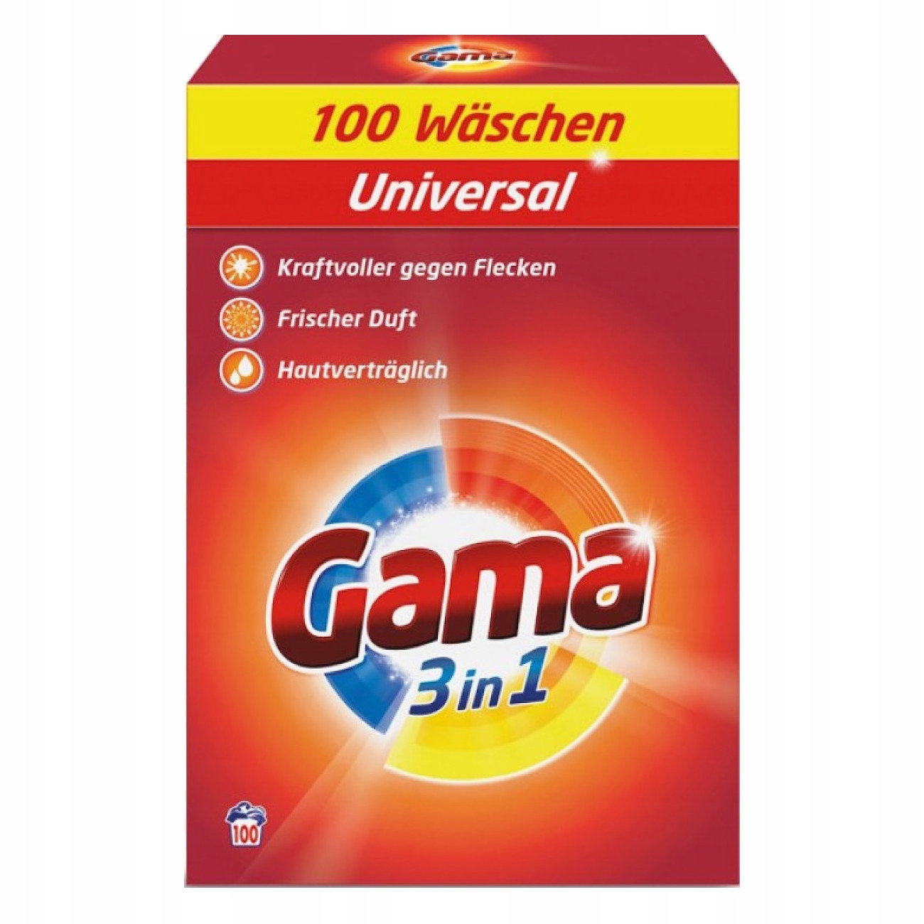 Prášek na praní Gama 3v1 univerzální 100 praní 6 kg