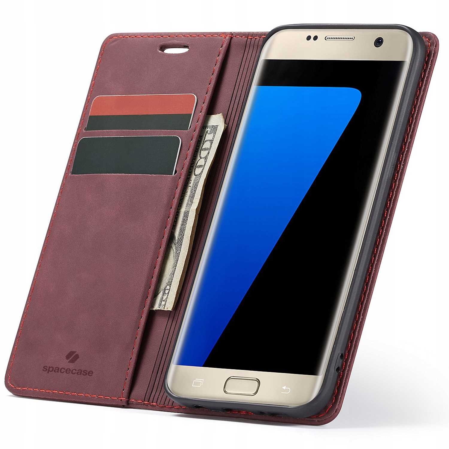 Spacecase Wallet Galaxy S7 Edge červená