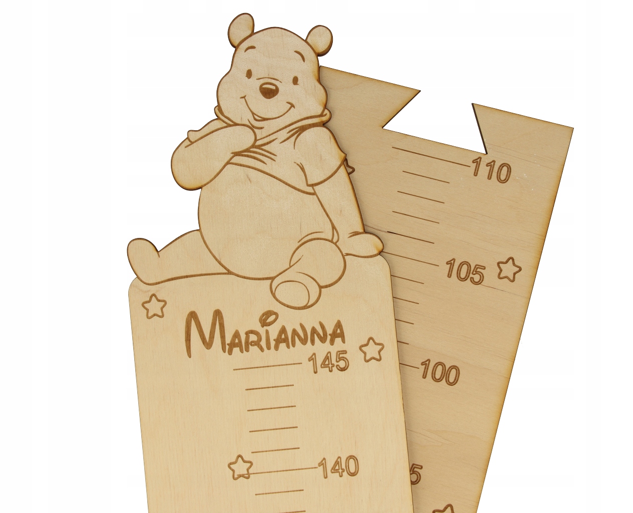 

Drewniana Ozdobna Miarka Wzrostu Kubuś Puchatek