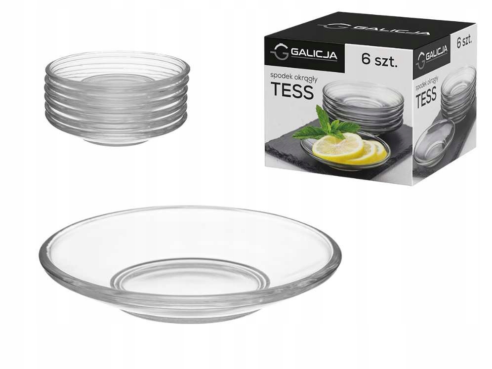 SPODEK OKRĄGŁY SZKLANY TESS 03456 6szt