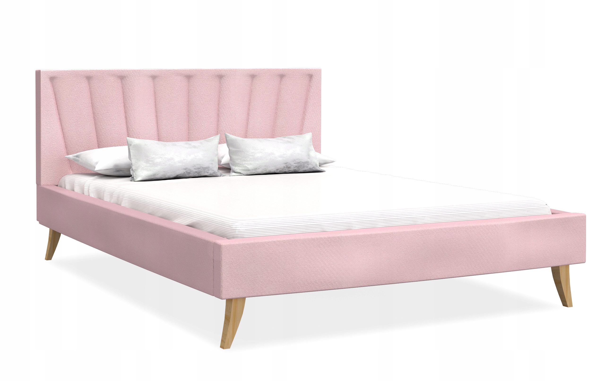 Postel 120x200 s čalouněným roštem Heaven ve skandinávském stylu