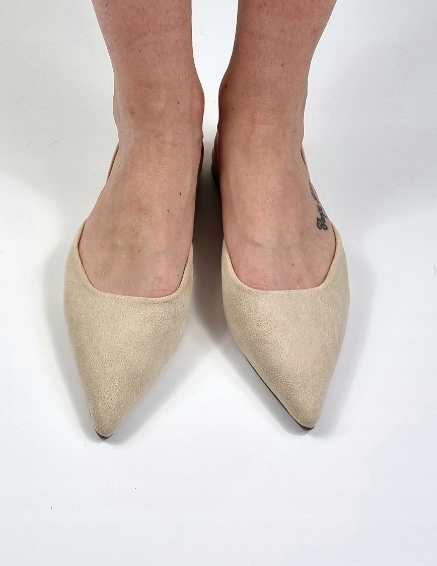 BEŻOWE BALERINY BUTY NOWE BEZ PIĘTY 37 Rozmiar 37