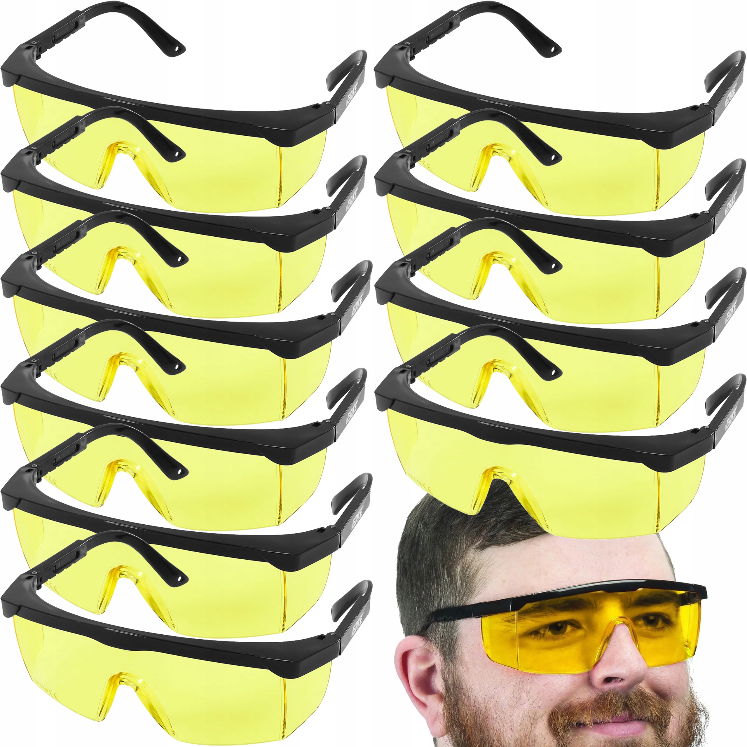 

Okulary Ochronne Robocze Antyodpryskowe Gogle Bhp