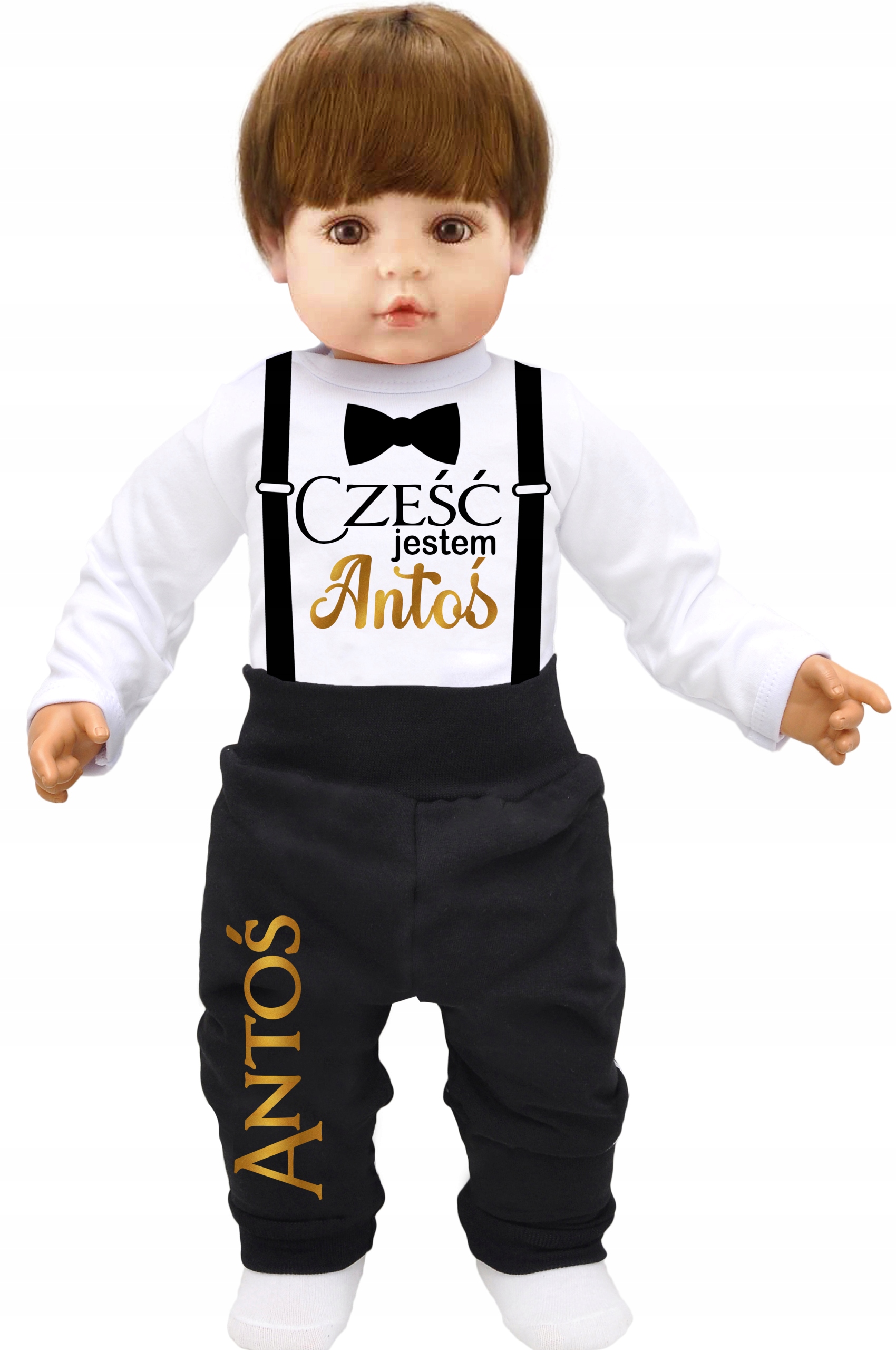 Komplet dziecięcy BODY SPODNIE IMIĘ DZIECKA r. 62 Marka Be Lucky