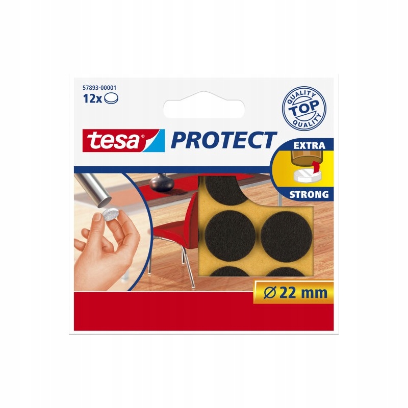 

Podkładki filcowe pod krzesła stół tesa 22mm 12szt