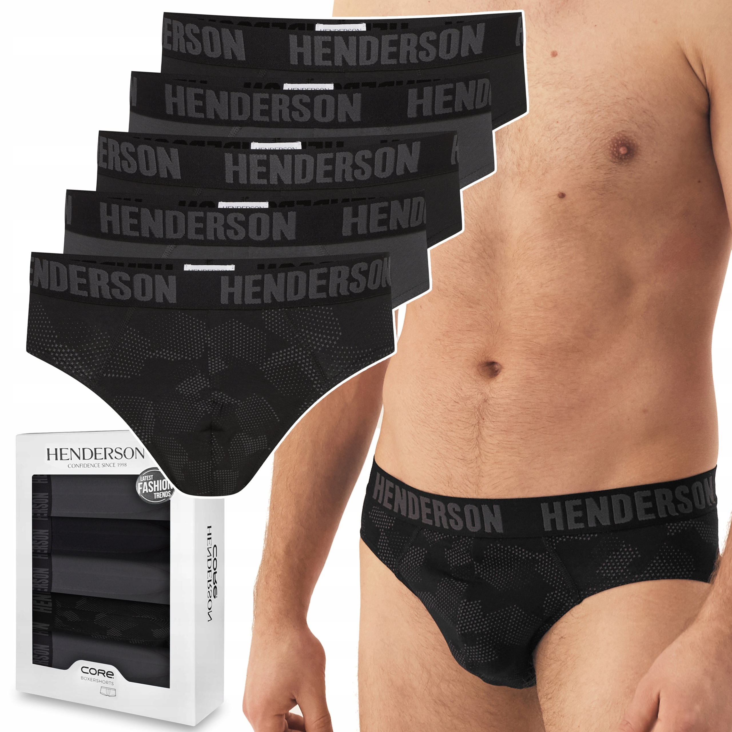 Henderson 43177 Soul pánské slipy slipy bavlněné 5-PAK M