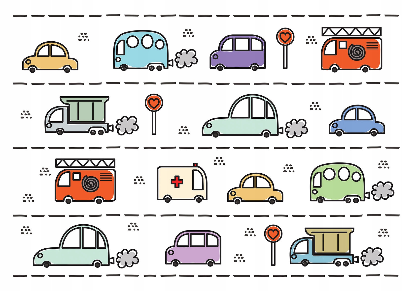 Fototapeta vlies Autá pre deti mesto v pohybe 312x219 doprava lepidlo