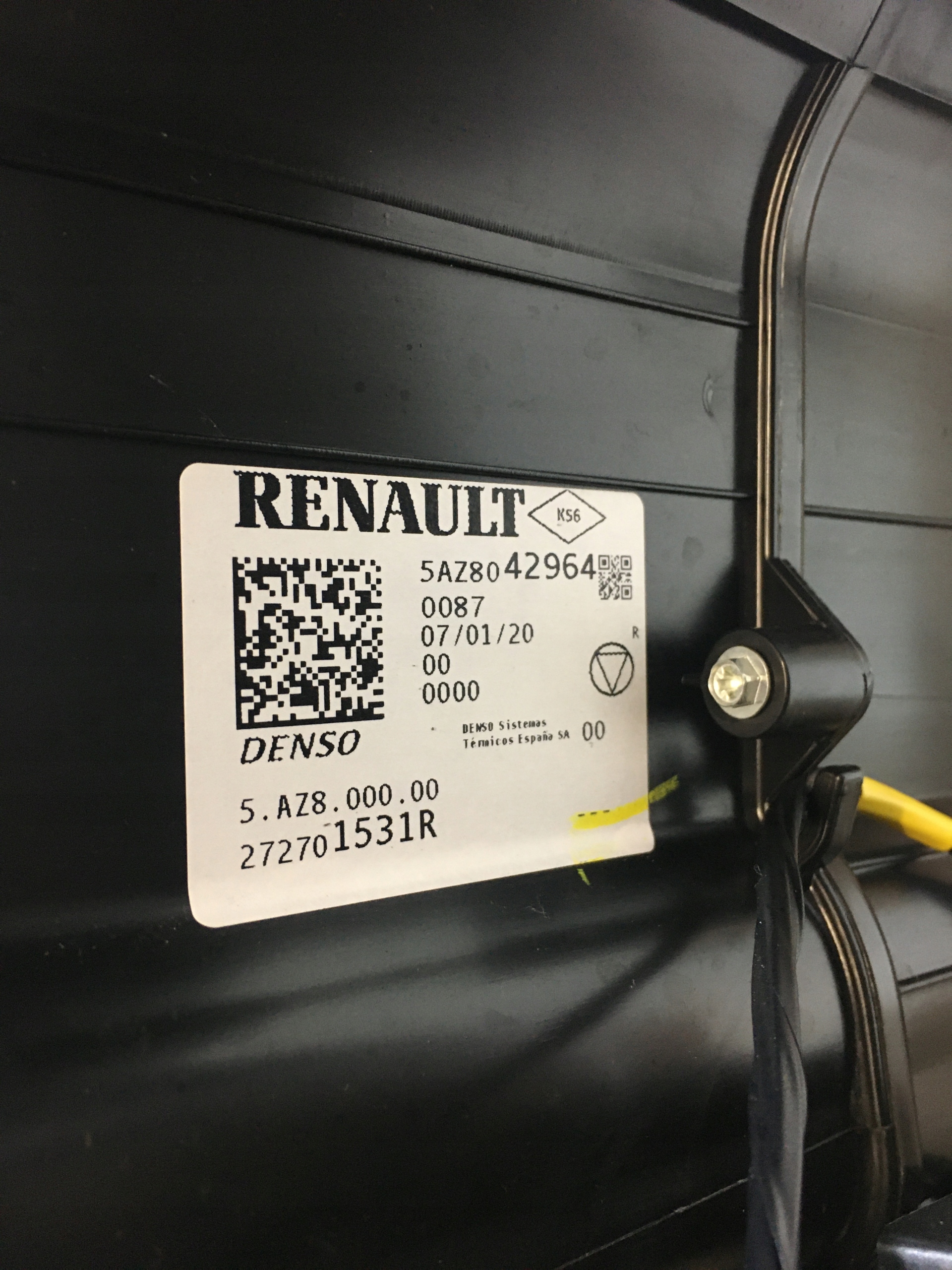 RENAULT CLIO V CAPTUR II HEATER 272701531R