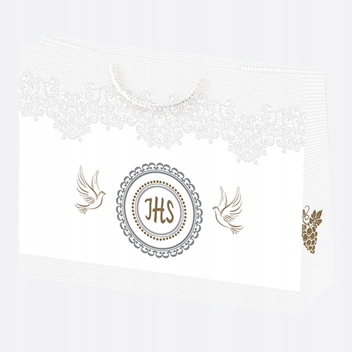 Torba ozdobna Komunia Hostia 38x29x10cm