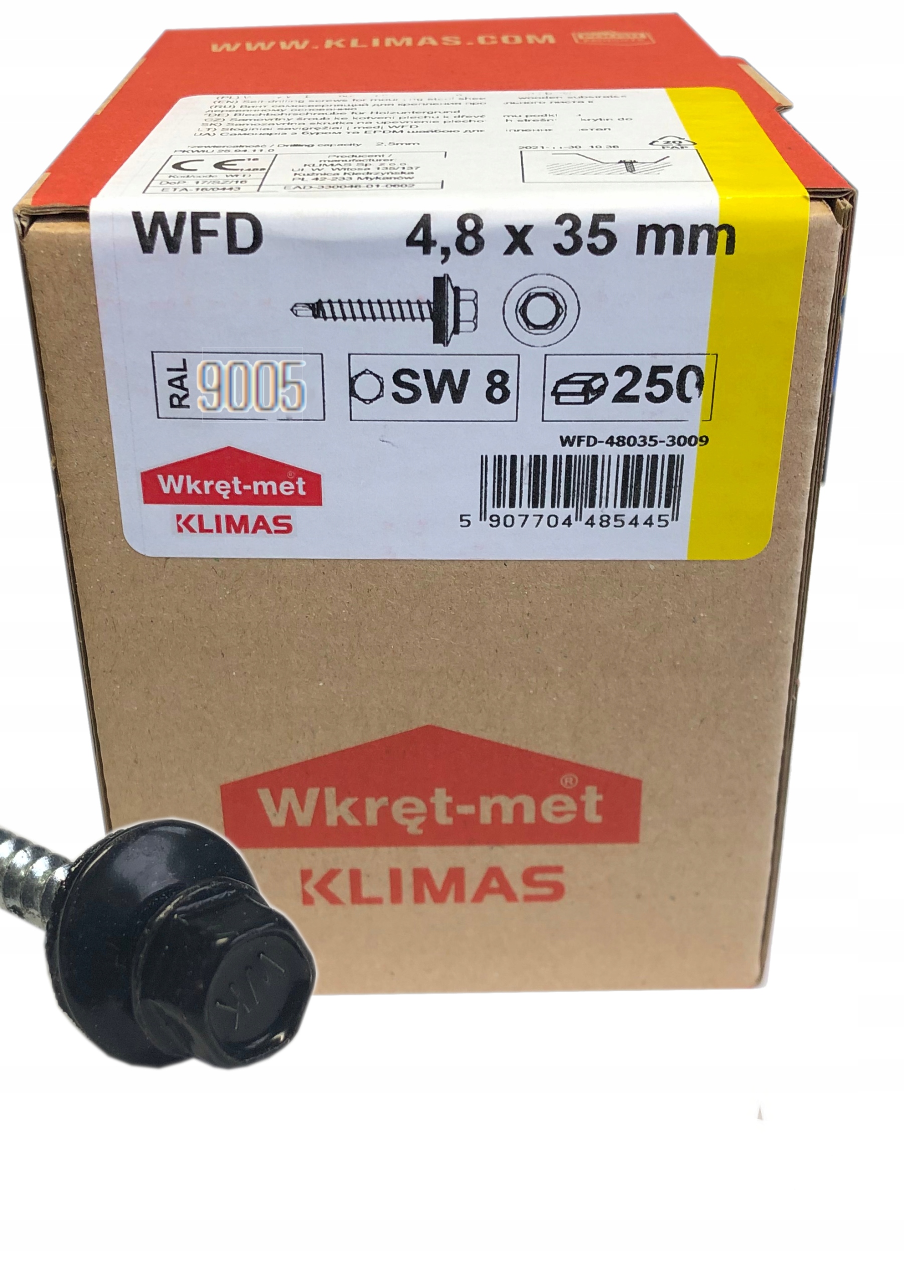 

Wkręty Farmerskie 4,8x35mm Ral 9005 Farmery 250szt